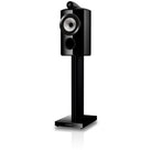 Bowers & Wilkins 805 D5 Bookshelf Loudspeaker - front view of single Stealth Black speaker on stand without grille angled left