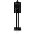 Bowers & Wilkins 805 D5 Bookshelf Loudspeaker - front view of single Stealth Black speaker on stand with grille