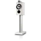 Bowers & Wilkins 805 D5 Bookshelf Loudspeaker - front view of single Warm White speaker on stand without grille angled left
