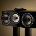 Bowers & Wilkins HTM81 D5 Center Channel Loudspeaker - detail of front view of Stealth Black speaker without grilles