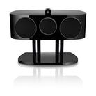 Bowers & Wilkins HTM81 D5 Center Channel Loudspeaker - front view of Stealth Black speaker with grilles