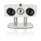 Bowers & Wilkins HTM81 D5 Center Channel Loudspeaker - front view of Warm White speaker without grilles