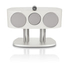 Bowers & Wilkins HTM81 D5 Center Channel Loudspeaker - front view of Warm White speaker with grilles