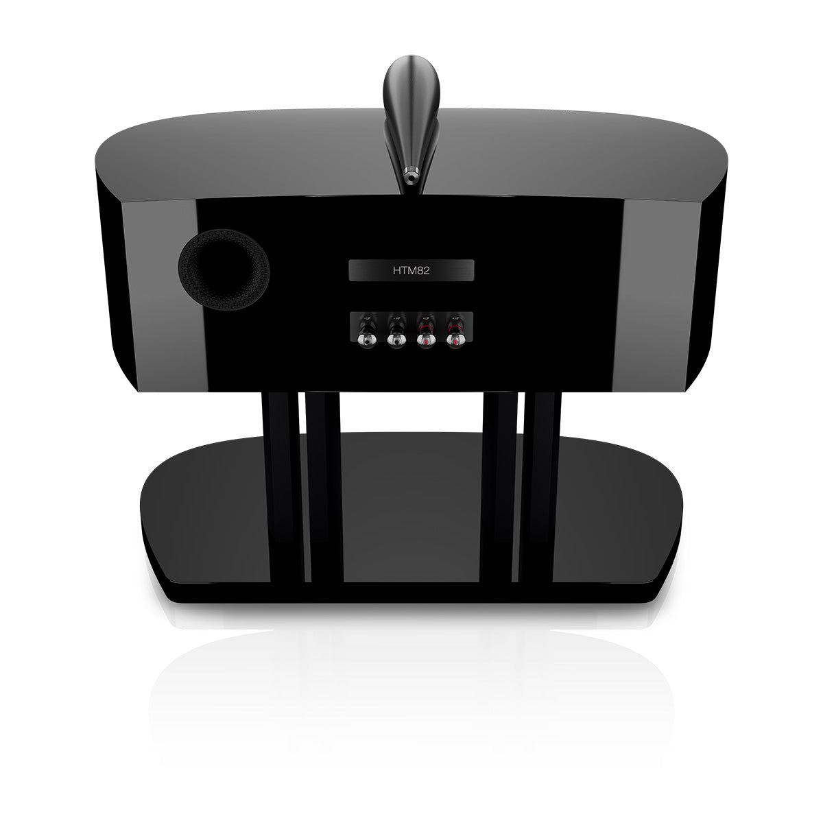 Bowers & Wilkins HTM82 D5 Center Channel Loudspeaker - rear view of Stealth Black speaker