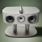 Bowers & Wilkins HTM82 D5 Center Channel Loudspeaker - front view of Warm White speaker without grilles