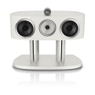 Bowers & Wilkins HTM82 D5 Center Channel Loudspeaker - front view of Warm White speaker without grilles