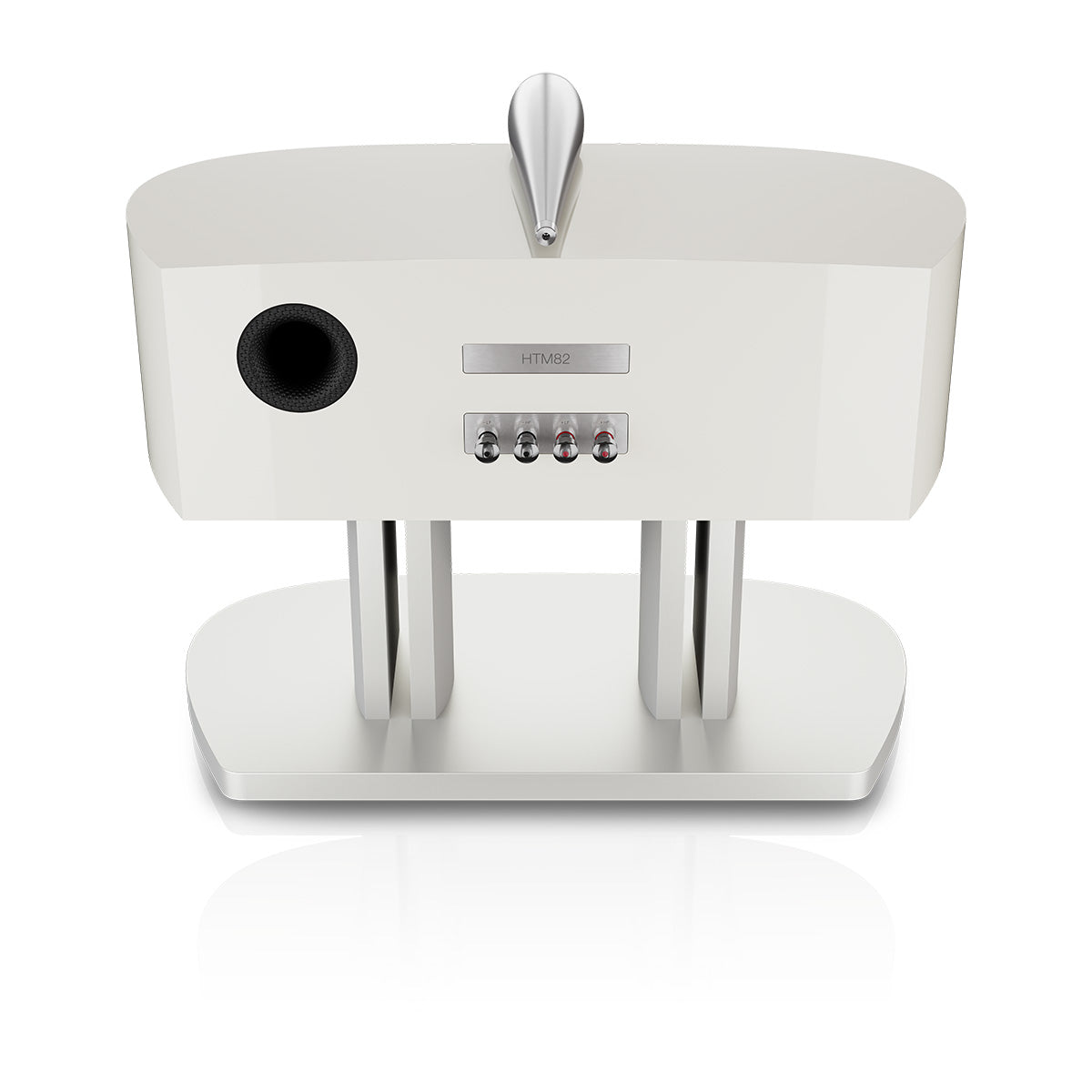 Bowers & Wilkins HTM82 D5 Center Channel Loudspeaker - rear view of Warm White speaker