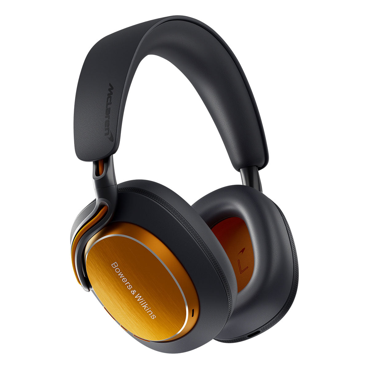 Bowers & Wilkins Px8 S2 McLaren Edition Wireless Over-Ear Headphones - front view angled right