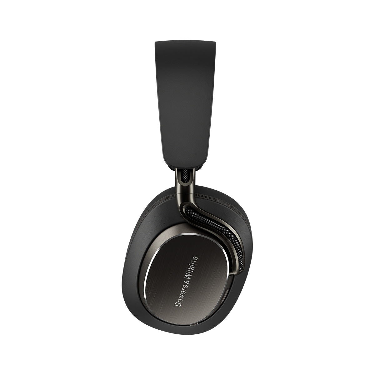 Bowers & Wilkins Px8 S2 Wireless Over-Ear Headphones - Black - side view of left earphone facing left