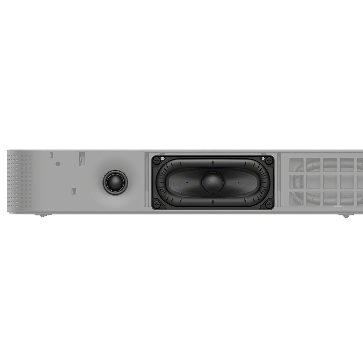 Sony BRAVIA Theater Bar 7 Soundbar front view graphic showing internal speakers detail of left side of unit