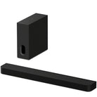 Sony BRAVIA Theater Bar 7 Soundbar + Sub 7 Wireless Subwoofer front view angled left with bar to front and sub behind