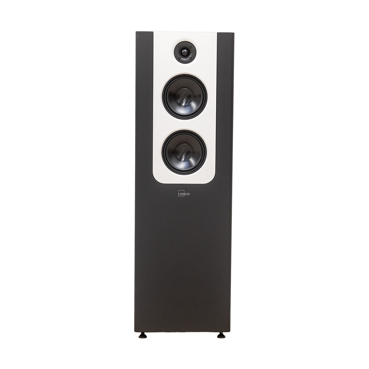 Lyngdorf FR-2 Speaker - Black with white baffle and no grille