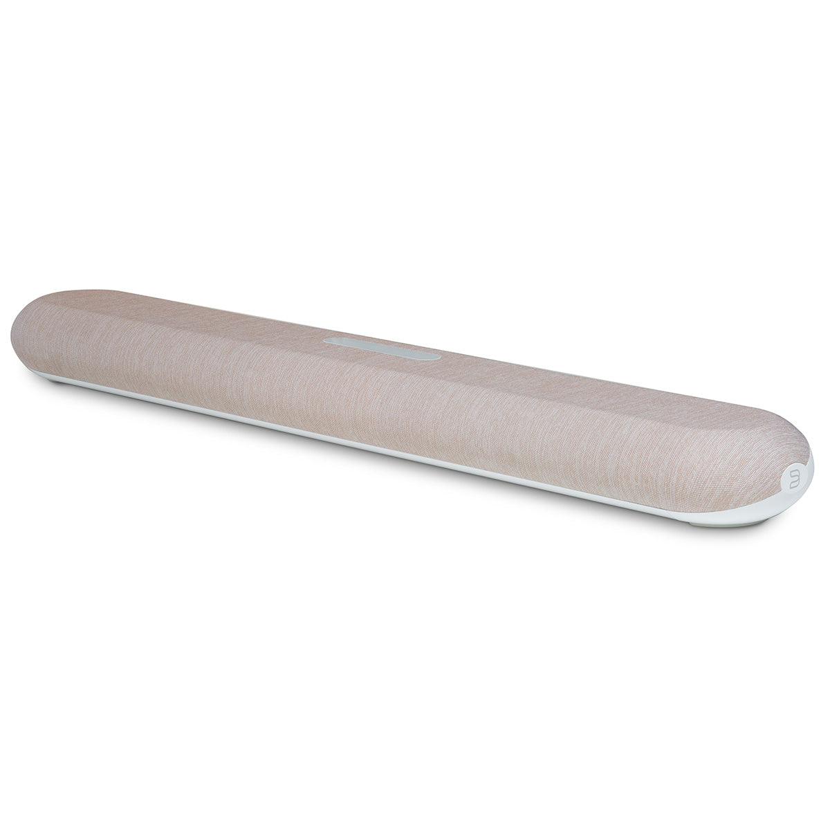 Bluesound Pulse Cinema Mini Multi-Room Streaming Soundbar Tan front view angled left