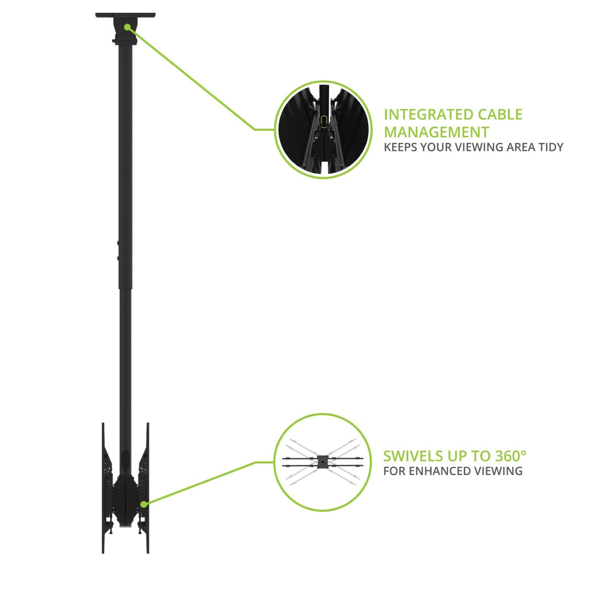 Kanto CM600B4B Back-to-Back Quad Screen TV Ceiling Mount for Four 40” to 45” TVs
