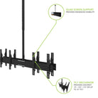 Kanto CM600B4B Back-to-Back Quad Screen TV Ceiling Mount for Four 40” to 45” TVs