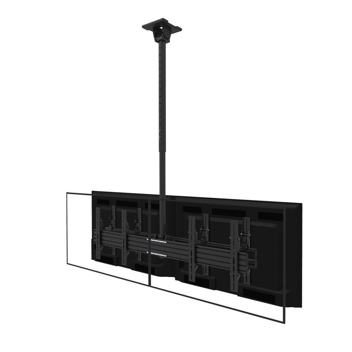 Kanto CM600B4B Back-to-Back Quad Screen TV Ceiling Mount for Four 40” to 45” TVs