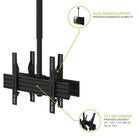 Kanto CM600BTB Back-to-Back Dual Screen TV Ceiling Mount for 40” to 80” TVs
