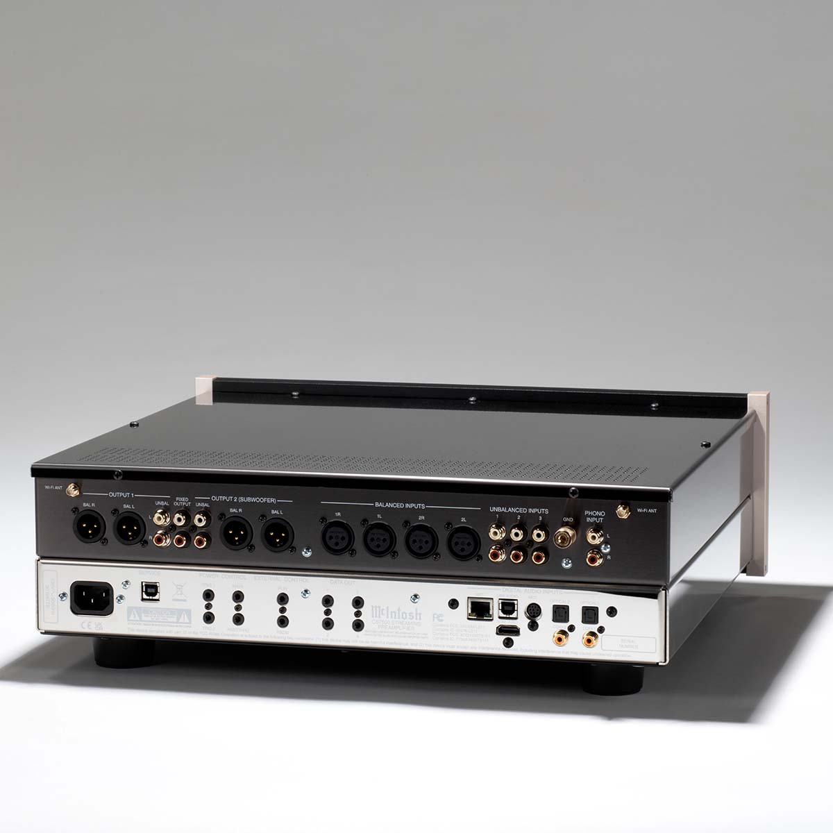McIntosh CS7500 Streaming Preamplifier -  rear view angled left