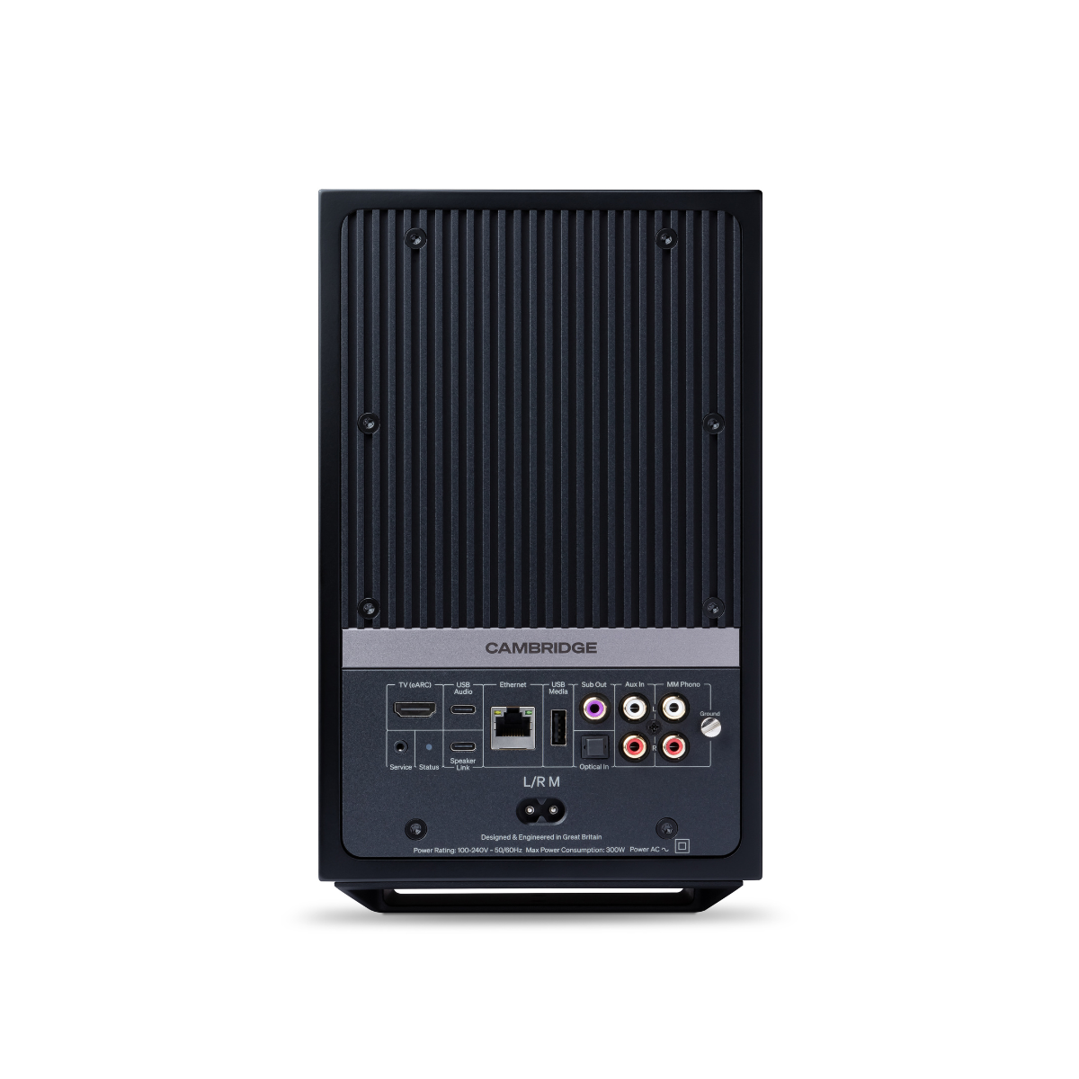 Black Cambridge Audio L/R M Compact Active Stereo Streaming Speakers 