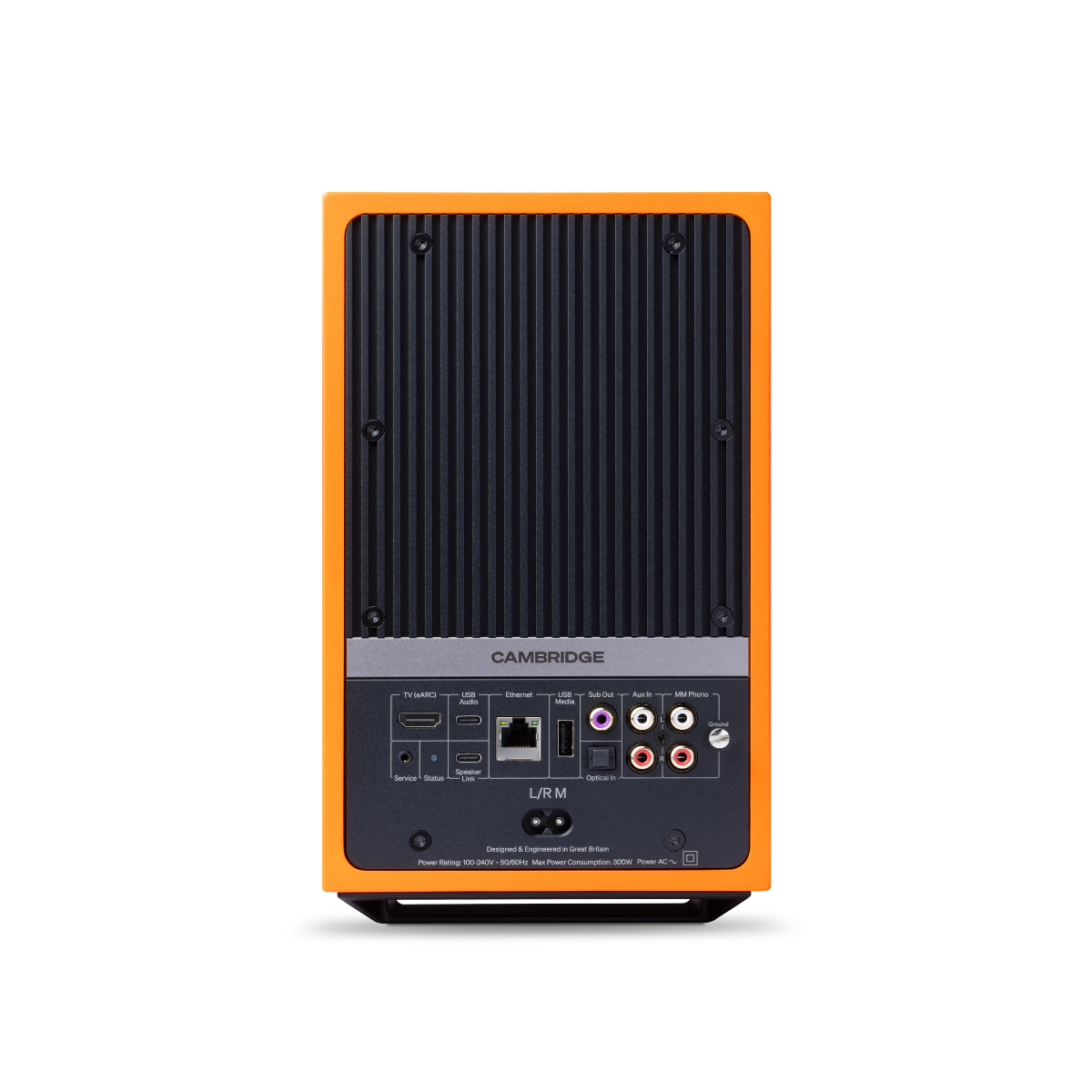 Orange Cambridge Audio L/R M Compact Active Stereo Streaming Speakers 