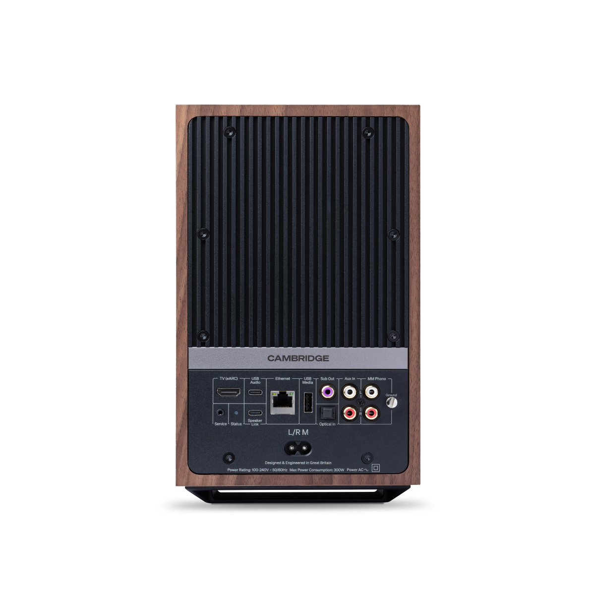 Walnut Cambridge Audio L/R M Compact Active Stereo Streaming Speakers 