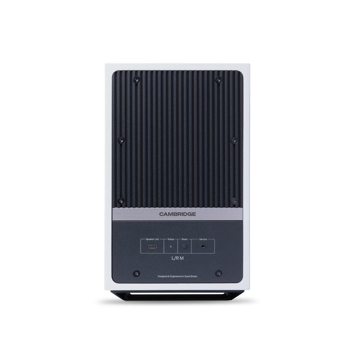 White Cambridge Audio L/R M Compact Active Stereo Streaming Speakers 