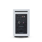 Back view of a Cambridge audio speaker on a white background