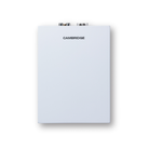 White Cambridge Audio L/R S Ultra Compact Active Stereo Speakers with 'Cambridge' branding on a white background