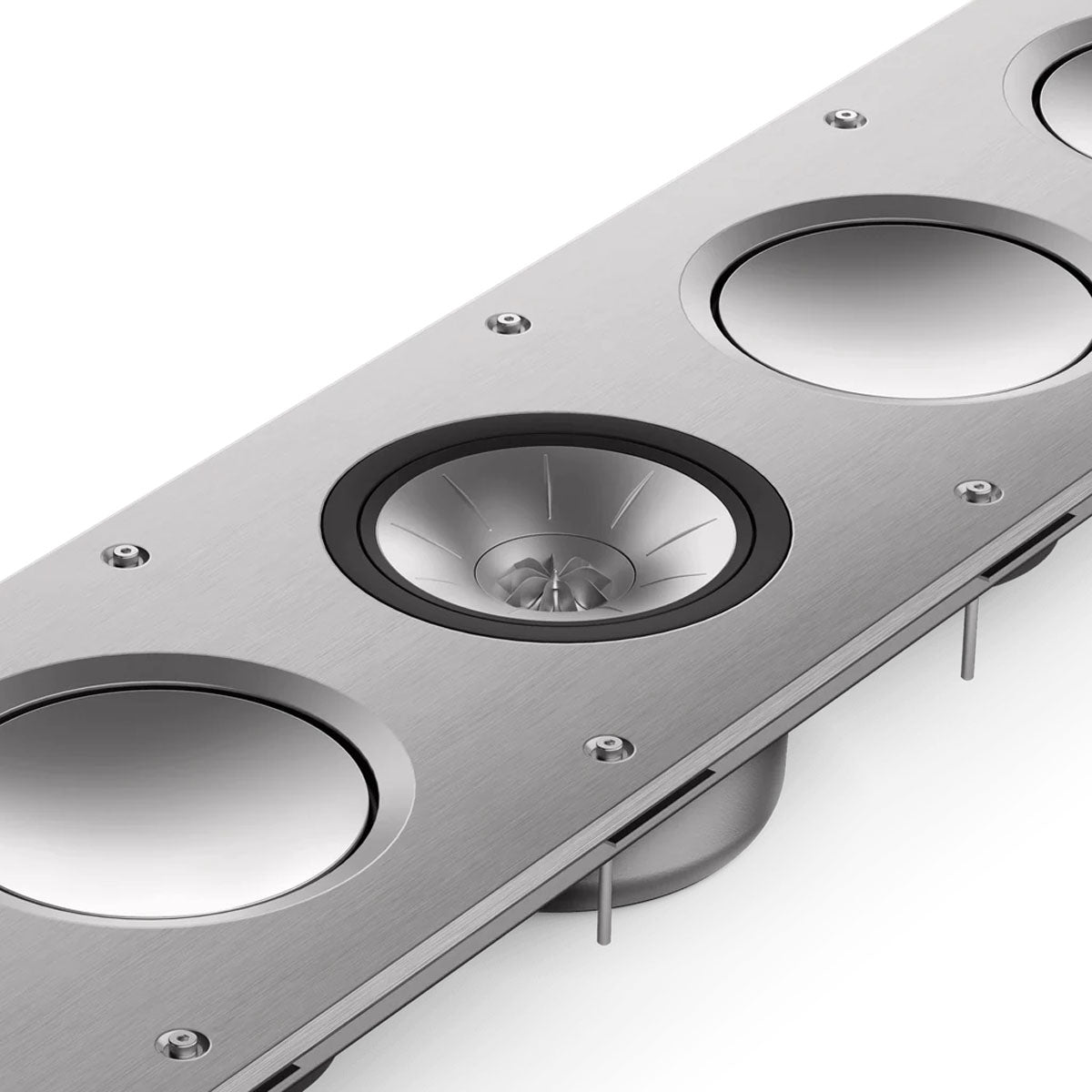 KEF CI5160RLM-THX Extreme In-Wall THX Ultra2 Speaker - Silver - Each closeup of UNI-Q driver array