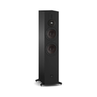Black ash Dali Sonik 7 floor-standing speaker on a white background
