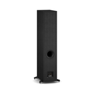 A tall, black ash Dali Sonik 7 floor-standing speaker shown from the side against a plain white background.
