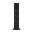 A tall, black ash Dali Sonik 9 floorstanding speaker with four visible driver cones and a small logo badge near the base, shown against a plain white background.