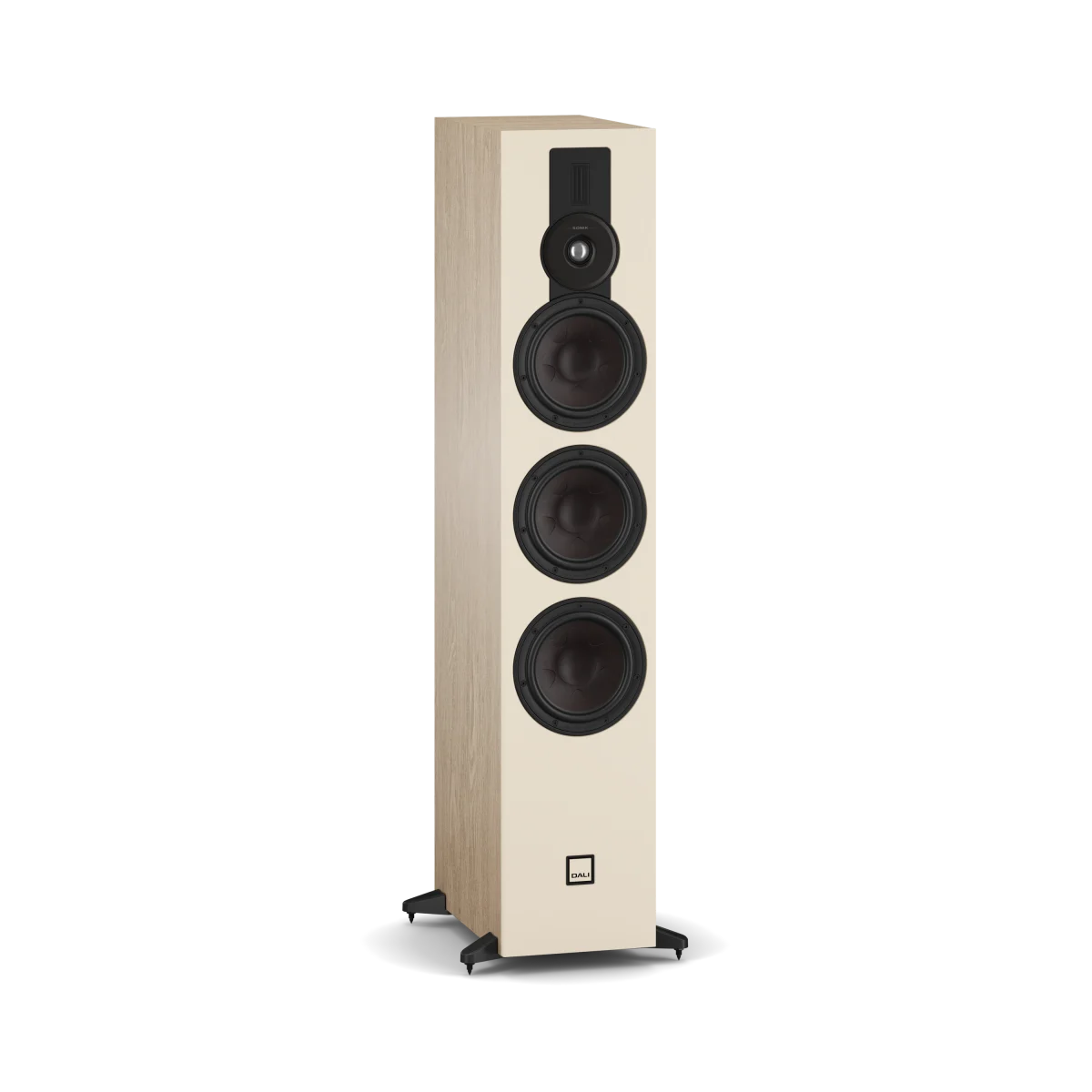 Dali Sonik 9 Floor-standing speaker with a beige finish on a white background