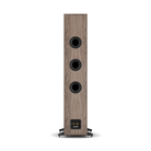 DALI SONIK 9 Passive Floorstanding Speakers in walnut speaker with black ports on a white background