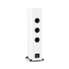 A white Dali Sonik 9 floorstanding speaker with three black driver cones and a small black control panel near the base, shown on a clean white background.