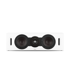 A white Dali home theater speaker featuring three black drivers (two large woofers and one central tweeter) on a clean white background.