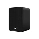 Wharfedale Denton 1S Speaker - single matte black with grille - angled front view