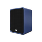 Wharfedale Denton 1S Speaker - single matte blue with grille - angled front view