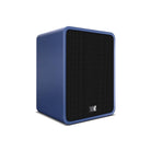 Wharfedale Denton 1S Speaker - single matte blue with grille - angled front view