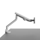 Gray adjustable desk lamp on a white background