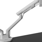 Gray adjustable desk lamp on a white background