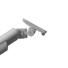 Gray metal bracket on a white background