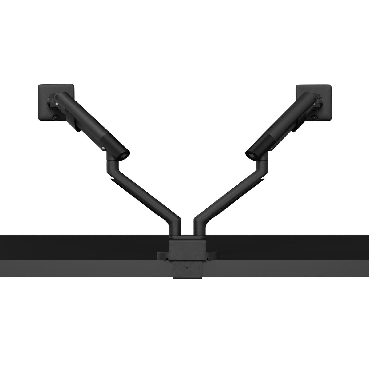 Black metal bracket on a white background