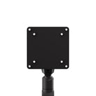 Black monitor stand base on a white background