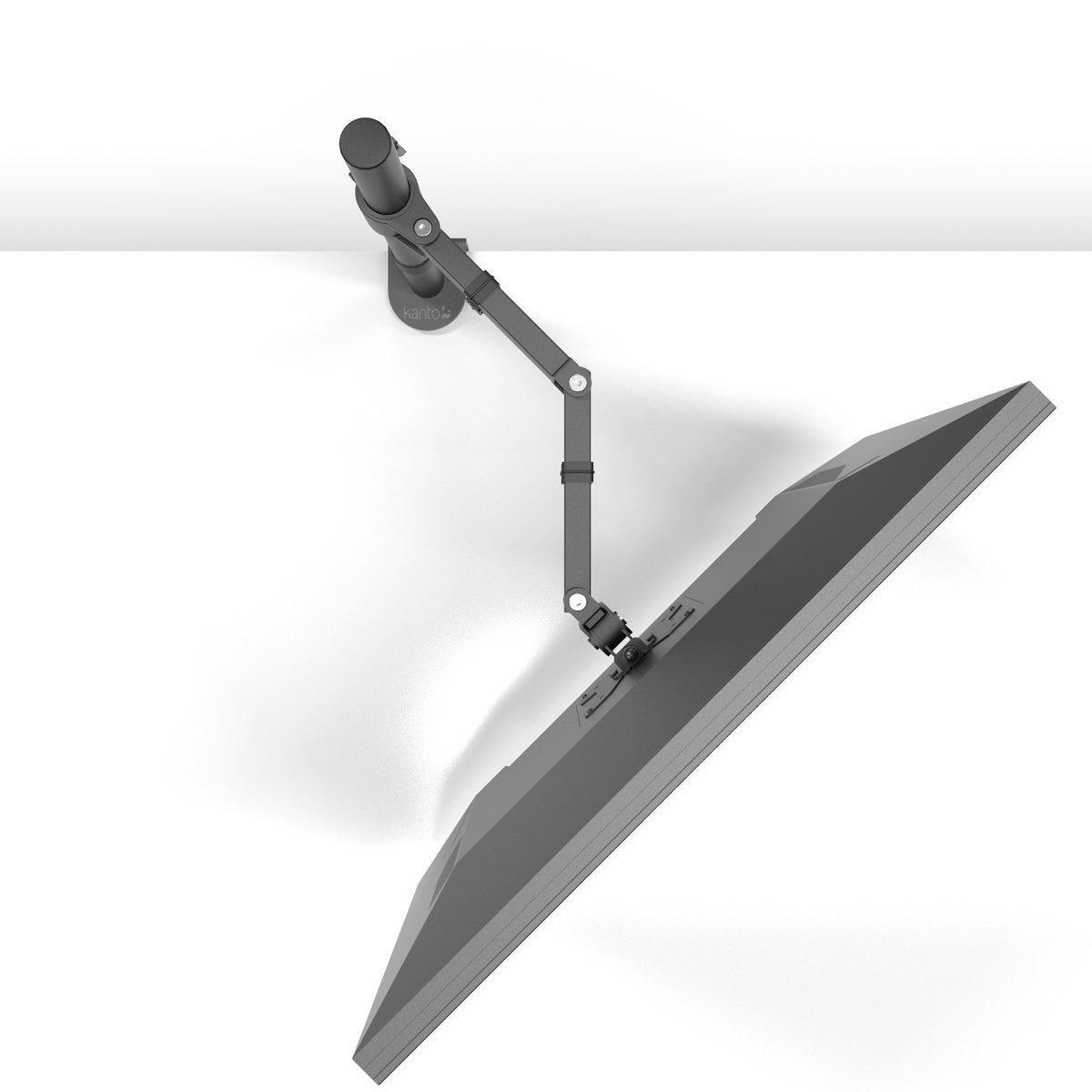 Gray studio monitor with a stand on a white background