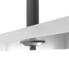 Close-up of a metallic ceiling light fixture on a white background