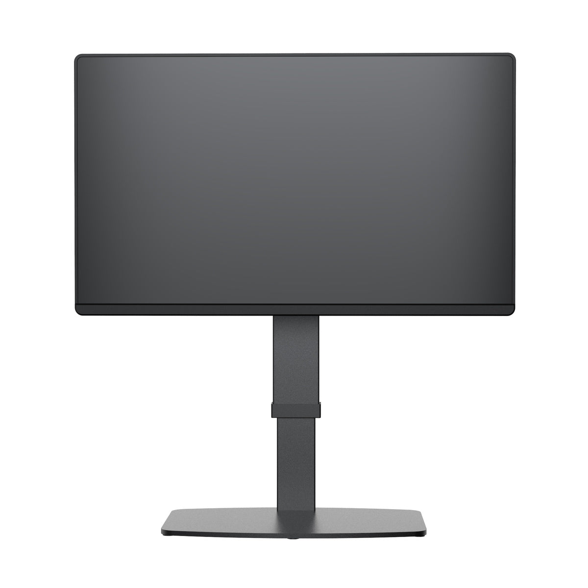 Black computer monitor on a white background