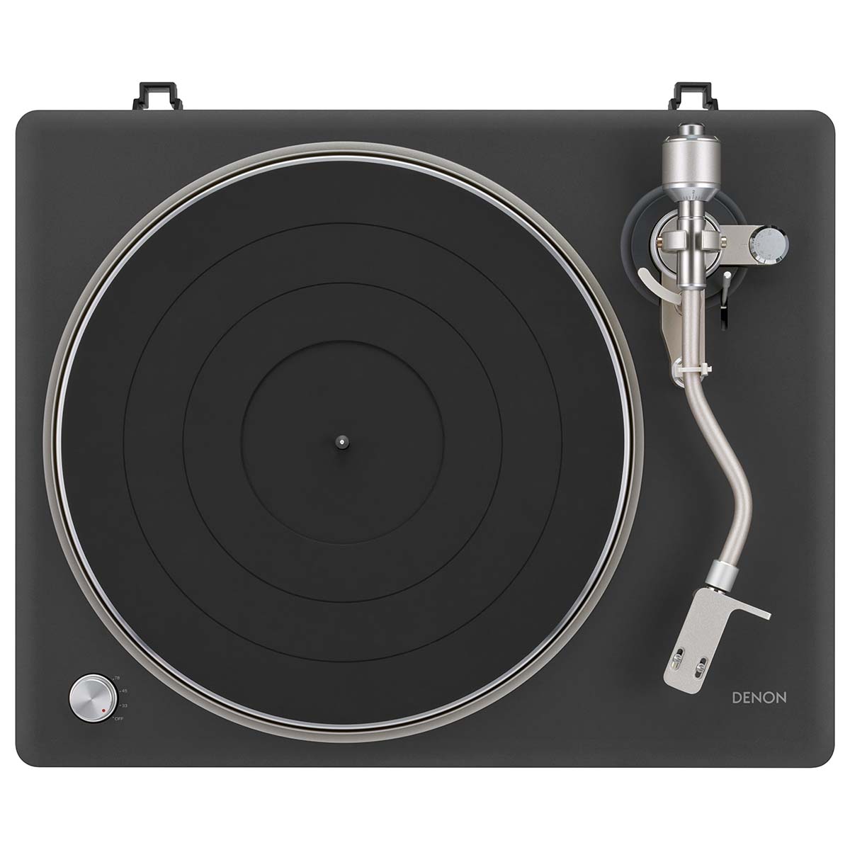 Denon DP-500BT Premium Belt-Drive Hi-Fi Turntable with Bluetooth - top view without dust cover
