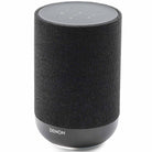 Denon Home 200 Stereo Wireless Smart Speaker - Black - front and top view angled left