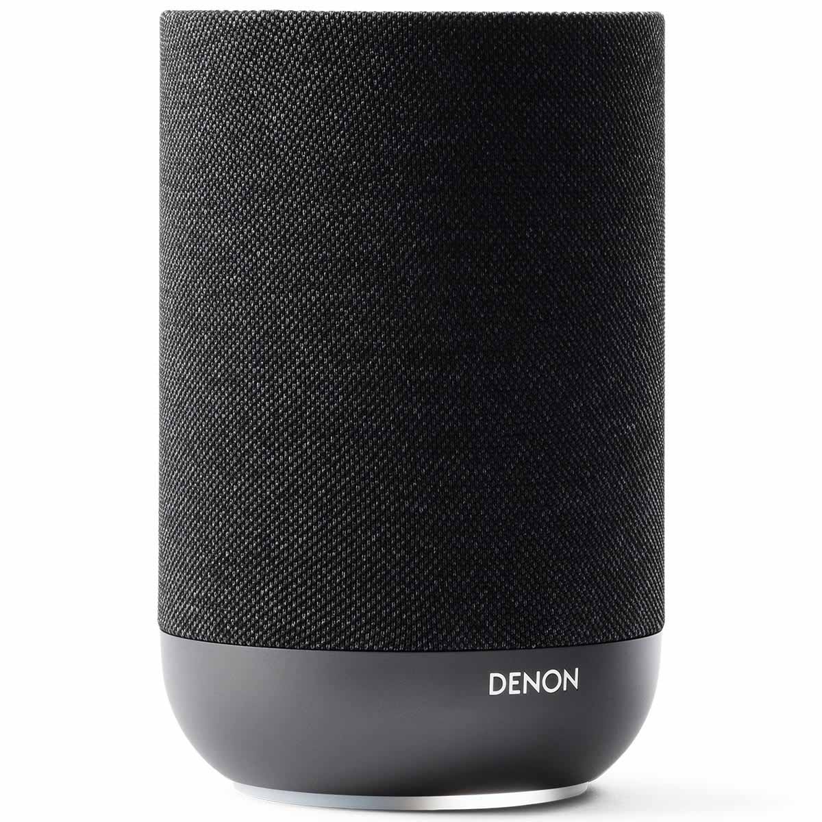 Denon Home 200 Stereo Wireless Smart Speaker - Black - front view angled right